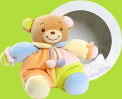 Harlequin Teddy Bear w/Gift Box