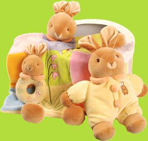 Bunny Funtime Security Blanket, Soft Bunny Toy, Bunny Rattle w/Gift Box