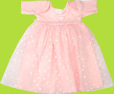 Bebemonde Sparkly Pink S/S Lap Shoulder Dress