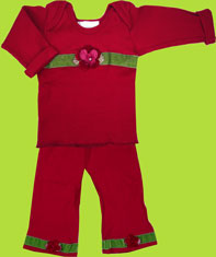 Bebemonde Velvet Rose Red Pant Set