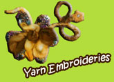 Beetlejuice unique Yarn Floral Embroideries