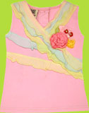 Beetlejuice "clusters" Pink Crossover Top