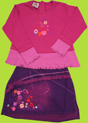 Beetlejuice layered top with Overdyed skirt
