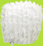 Betty Ann Lace Layette Bonnet w/White Ribbons 