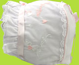 Betty Ann Love Me Bonnet w/Pink Ribbon and Ties