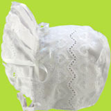 Zig Zag Heart Bonnet w/White Bows 