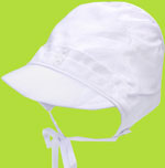 Betty Ann White Boys Batiste Layette Helmet
