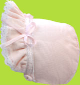 Betty Ann Fleece Lined Pink Corduroy Bonnet 