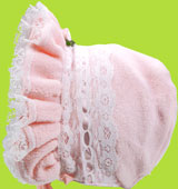 Pink Fleece Double Ruffle w/ Lace & Rose