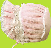 Betty Ann Pink Baby Puff Crown Fleece Bonnet 