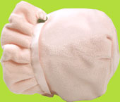 Betty Ann Pink Ribbon Bias Fleece Winter Bonnet 