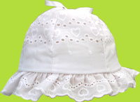 Betty Ann Double Heart Embroidered Sun Hat 