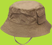 Betty Ann Boys Tan Cotton Twill Bucket Hat 
