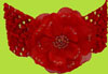 Buds and Bows Alyssa Red Crochet Headband 