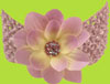Buds and Bows Rose Lavender Crochet Headband 
