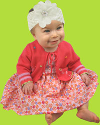 Buds and Bows Rose White Crochet Headband 