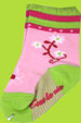 C'est la vie Pink Socks w/Flowers 