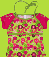 Fuchsia and Green Top w/Embroideries