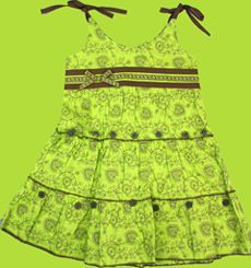 C'est la vie Pistachio Dress with Embroidered Print and Beads