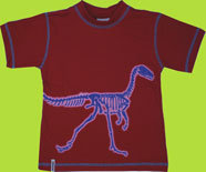 CR Kids Red Skeleton Dino Tee 
