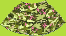 CR Kids Butterfly Camo Tiered Skirt