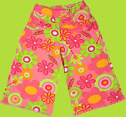 CR Kids Pink Floral Print Capri