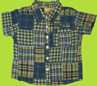 CR Kids New Blue Patchwork Shirt 