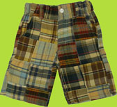CR Sport Khaki Patchwork Shorts