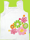 CR Kids White Tank w/Glittery Floral Screen 