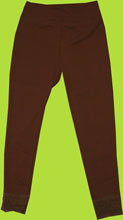 Cotton Resouces Chocolate Brown Leggings with Lace Trim