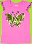 CR Kids Fuchsia Camo Butterfly Tee