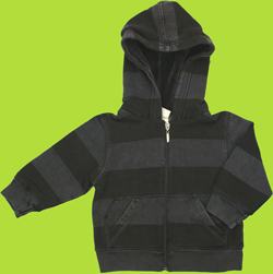 CR Sport Charcoal Rugby Stripe Hoodie 