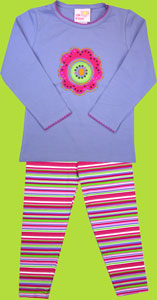Purple Single Flower T-shirt