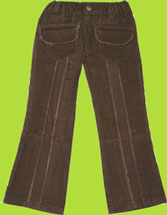 CR Kids Brown Fringed Corduroy Pants with Pockets