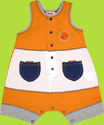 Catimini Riverside Navy, Grey, and Blue Cotton Romper