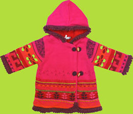 Catimini Spirit Couleur Fuchsia Manteau Tricot 