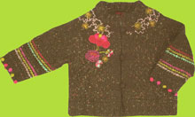 Catimini Spirit Ethnique Chocolat Cardigan