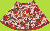Catimini Spirti Ethnique Rose Floral Skirt
