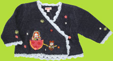 catimini knit cardigan with embroideries