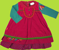 Catimini Spirit Couleur Sleeveless Corduroy Dress and Bodysuit