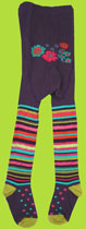 Catimini Spirit Ethnique Striped Tights with Dotted Feet