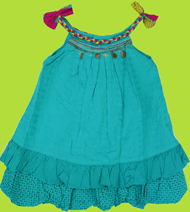Catimini Urban Global Mix Turquoise Tiered Dress 