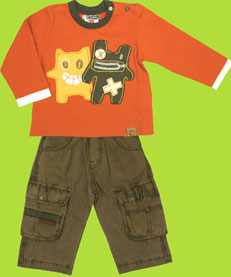 Catimini Urban Orange T-shirt w/Ghosts