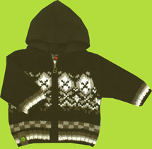Catimini Labo G/L Noir Cardigan w/Snap Off Hood 