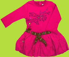 Catimini Spirit City Framboise Bubble Skirt Dress with Spirit City Raye Chocolate Leggings  