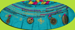 Catimini Urban Global Mix Turquoise Tiered Dress Swatch
