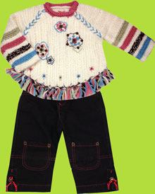 Catimini "Princess D'Hiver Knit Sweater with Tassels