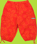 clayeux red pants with orange floral print 