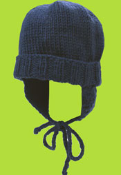 Navy Hat with Ear Flaps 