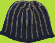 Noah Navy/Grey Vertical Stripe Hat 